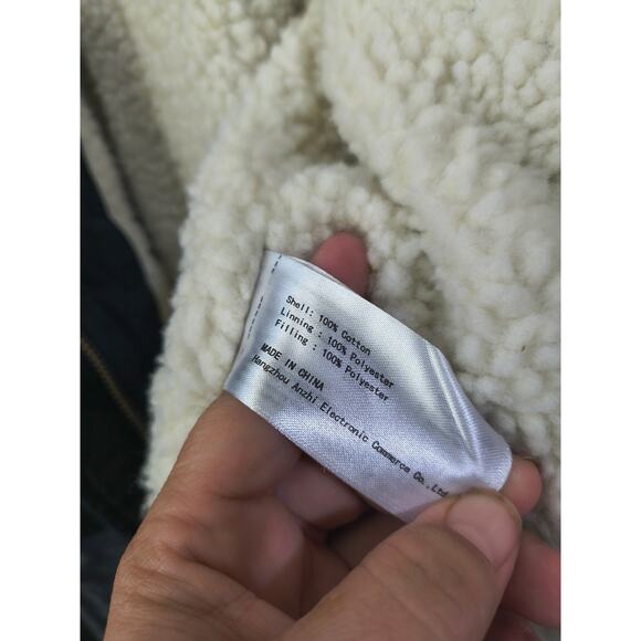 SOULARGE Black Faux Fur Heavy Winter Jacket 2X - Picture 8 of 11